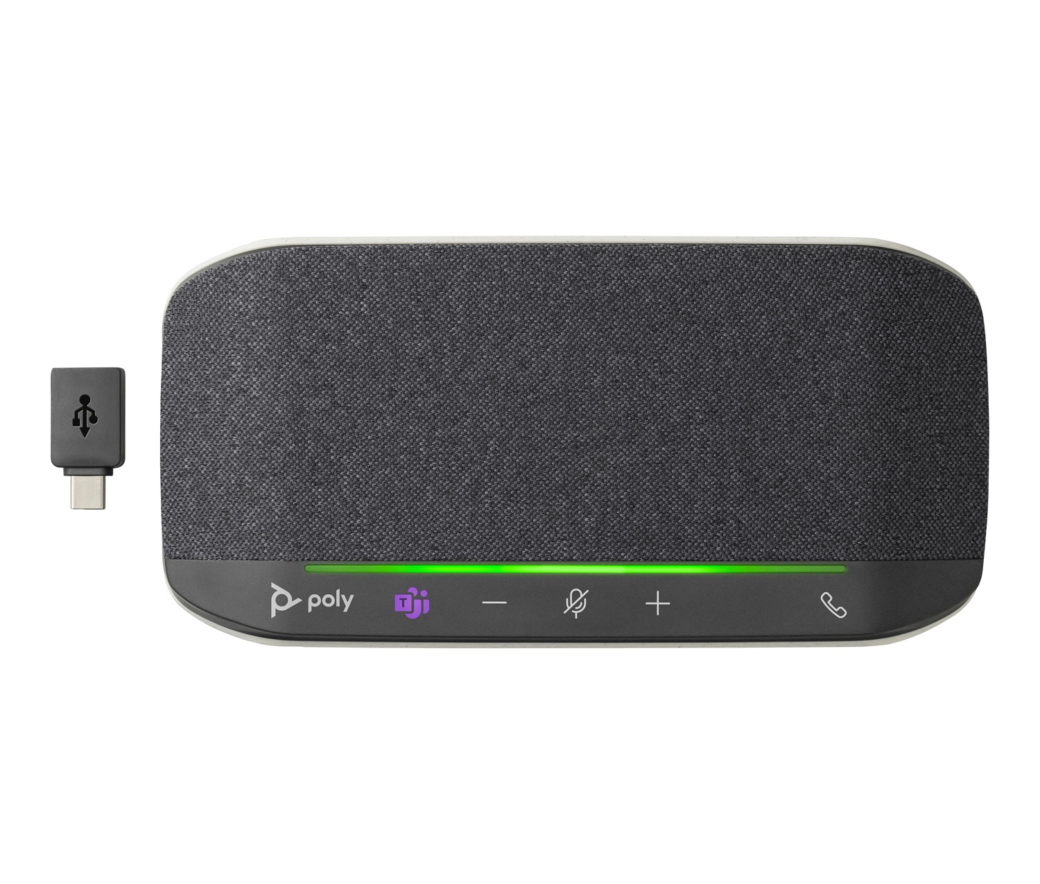 POLY Vivavoce Sync 10 - Certificato per Microsoft Teams, USB-A e USB-C, Argento, Audio di Alta Qualità con Microfoni per Riduzione Rumore