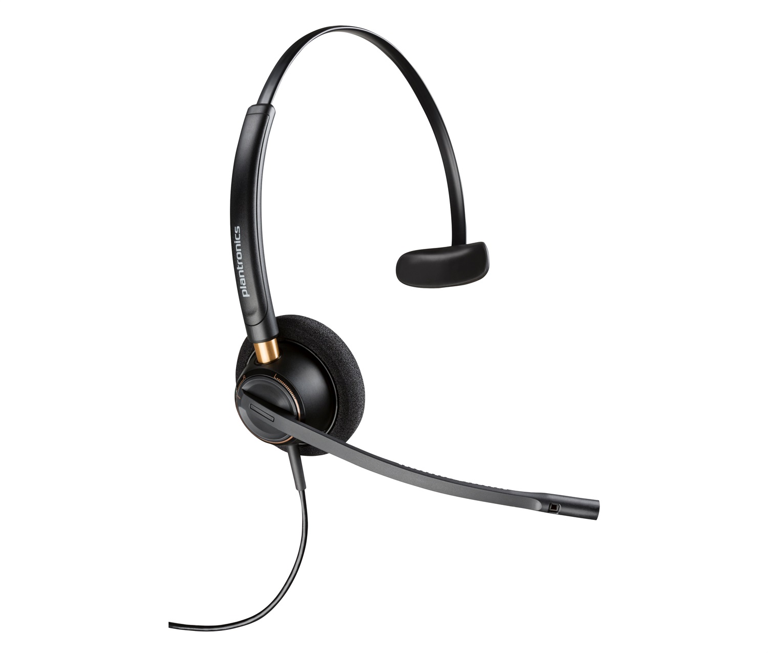 POLY EncorePro 510D Cuffie Digitali Monoaurali con Quick Disconnect, Cablato, 52 g, Nero