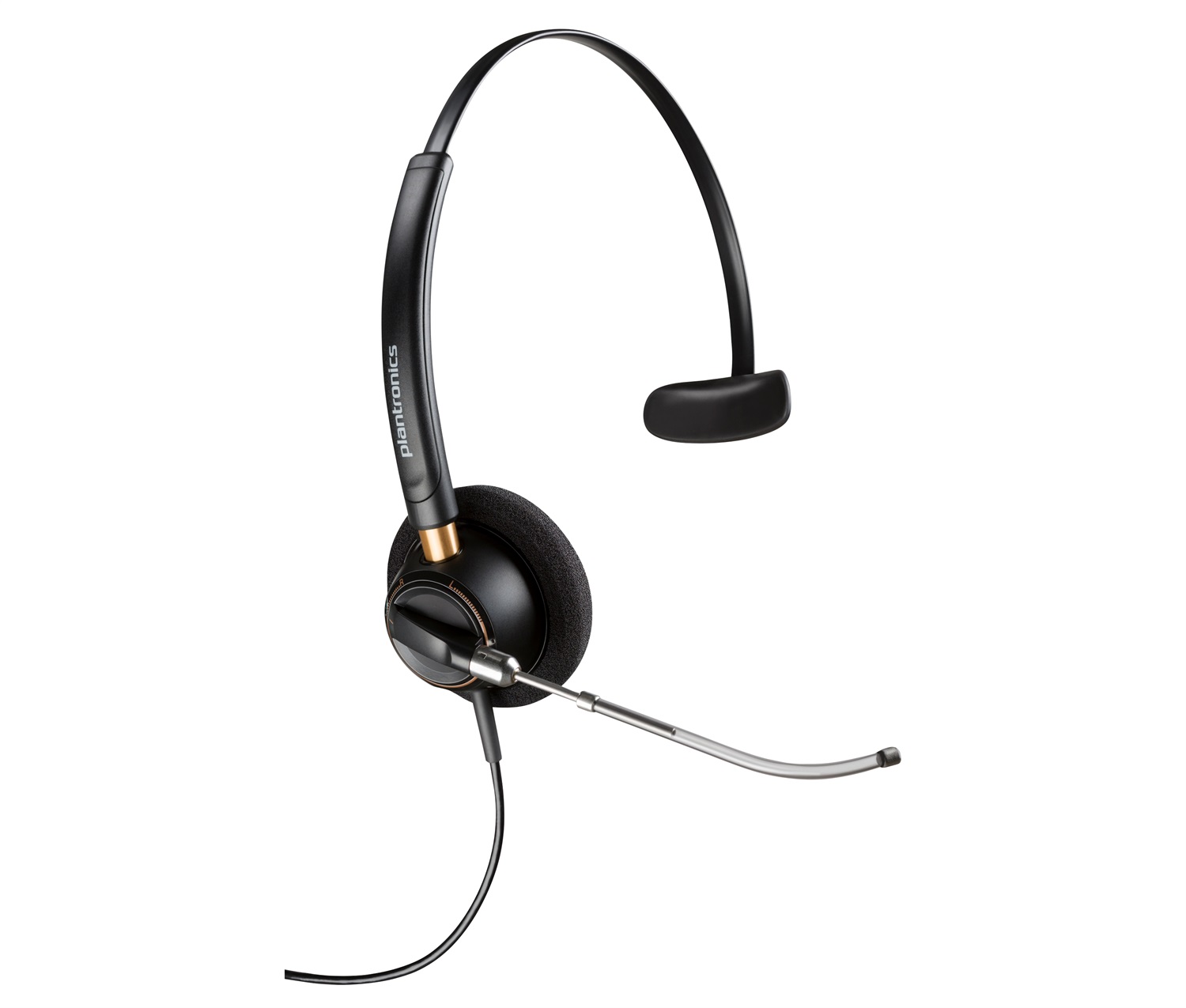 POLY Cuffie EncorePro 510V Monoaurali Cablate con VoiceTube e Quick Disconnect - Nero