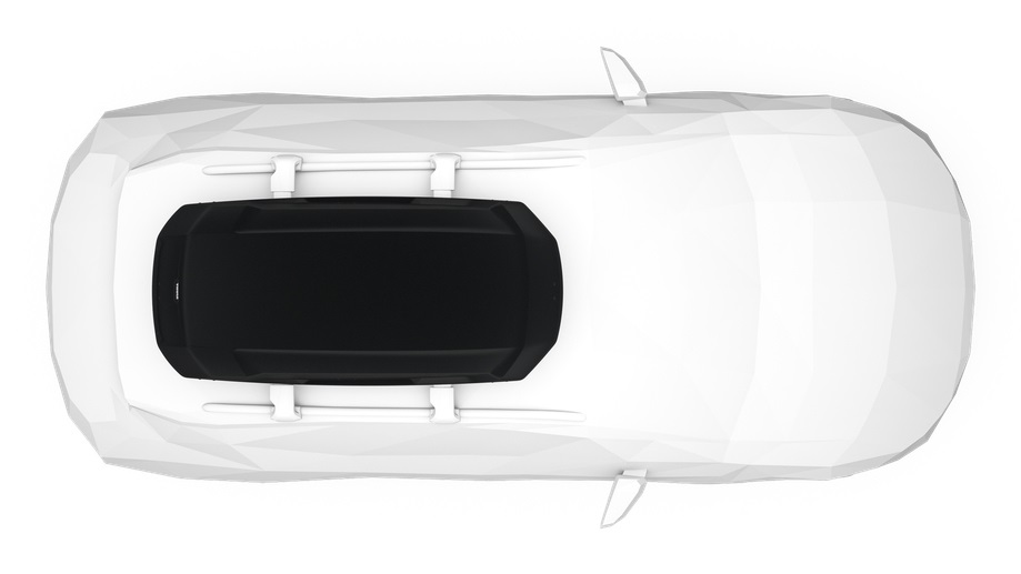 Thule Force 3 Box da Tetto Nero Opaco M - 400 Litri, Superficie AeroSkin, Montaggio PowerClick, Accessibilità DualSide