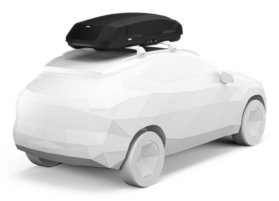 Thule Force 3 Box da Tetto Nero Opaco L 450 Litri - Design AeroSkin, Montaggio PowerClick, Accesso DualSide