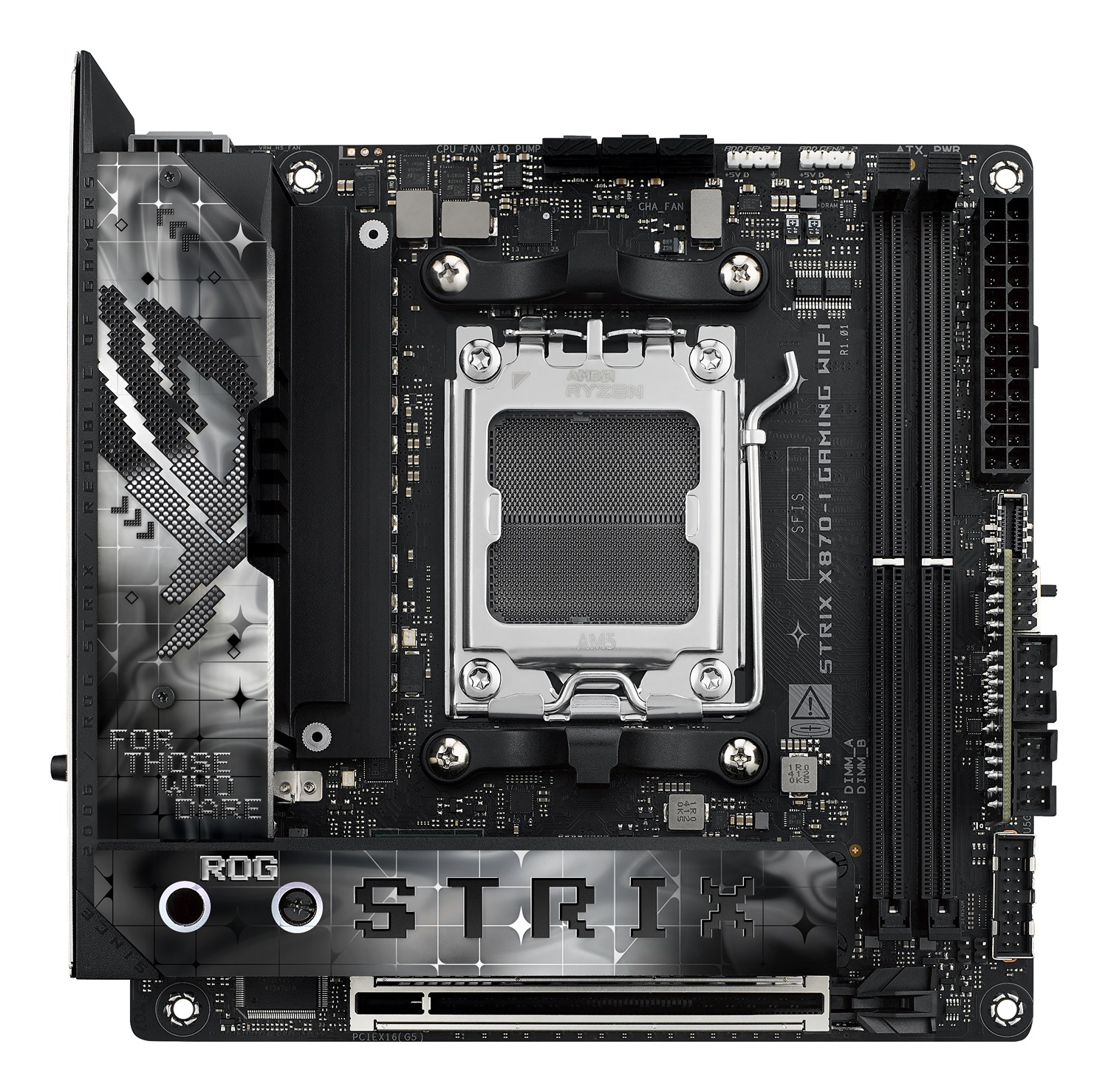 ASUS ROG STRIX X870-I GAMING WIFI - Scheda Madre Mini-ITX Socket AM5, Chipset X870, Supporto DDR5, PCIe 5.0, Due Porte USB4