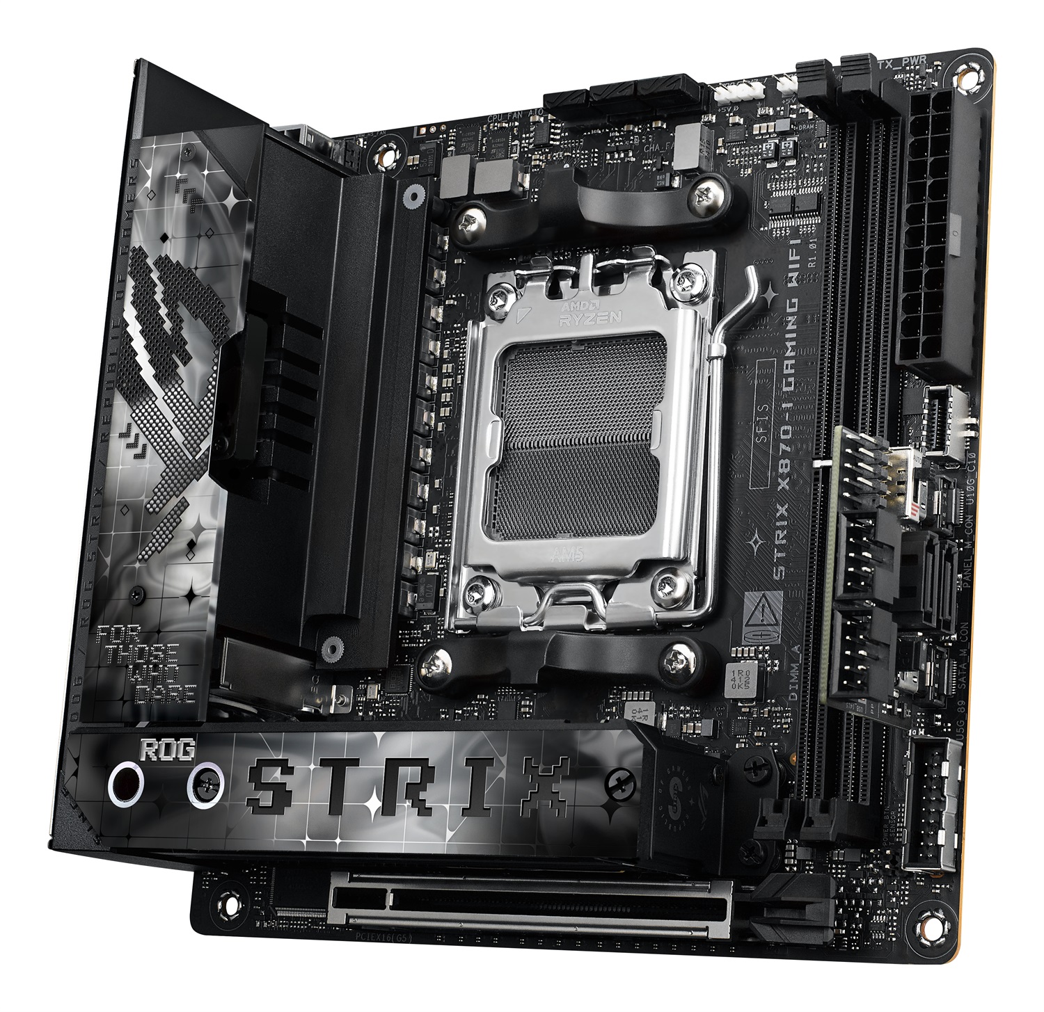 ASUS ROG STRIX X870-I GAMING WIFI - Scheda Madre Mini-ITX Socket AM5, Chipset X870, Supporto DDR5, PCIe 5.0, Due Porte USB4