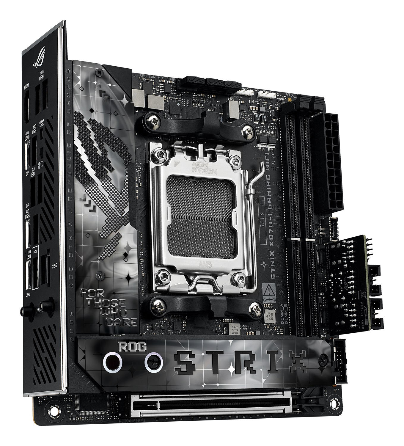 ASUS ROG STRIX X870-I GAMING WIFI - Scheda Madre Mini-ITX Socket AM5, Chipset X870, Supporto DDR5, PCIe 5.0, Due Porte USB4