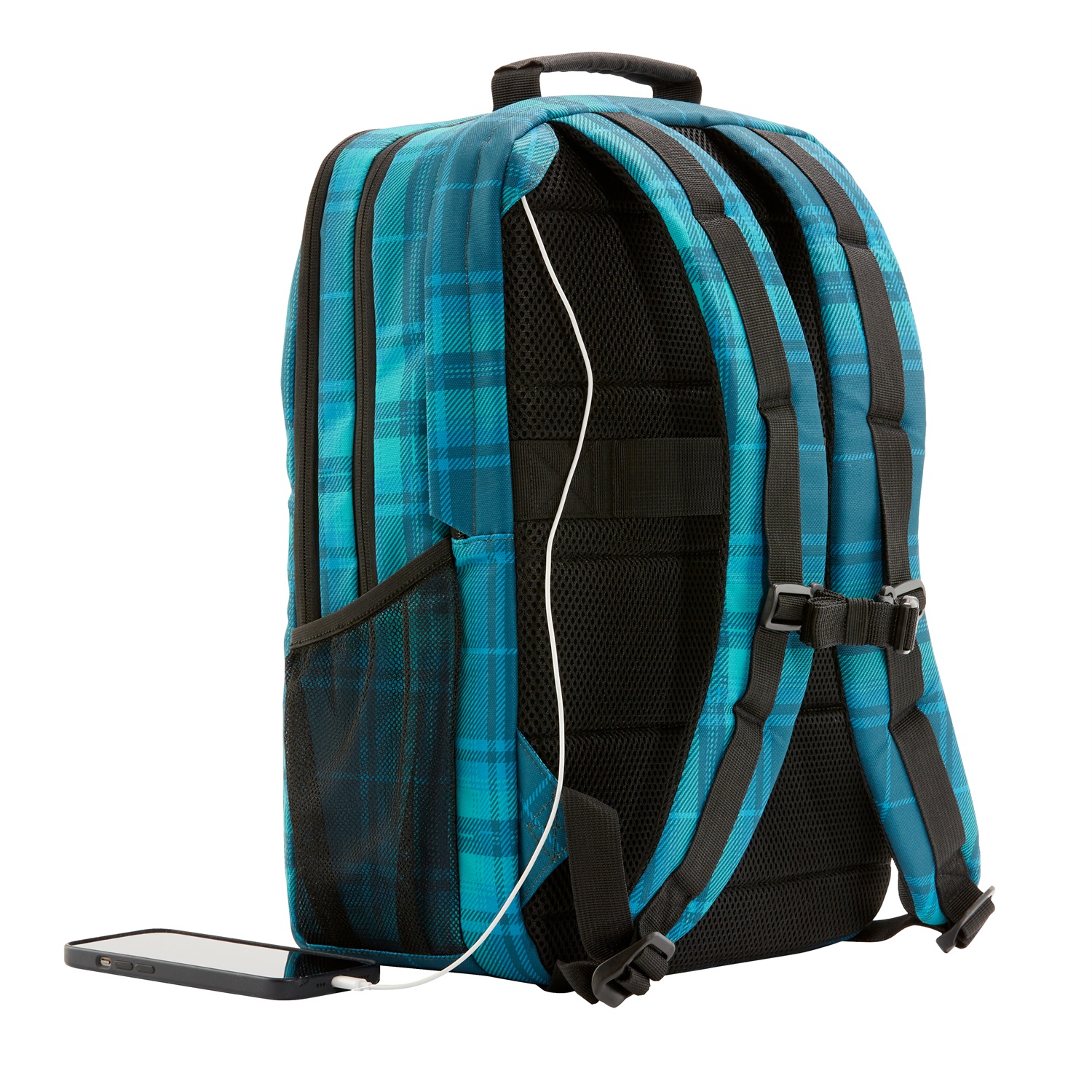 HP Zaino Campus XL Tartan Plaid - Zaino per Notebook fino a 16.1'', Impermeabile, Creato con Materiale Riciclato, Scomparto Dedicato e Tasche Imbottite