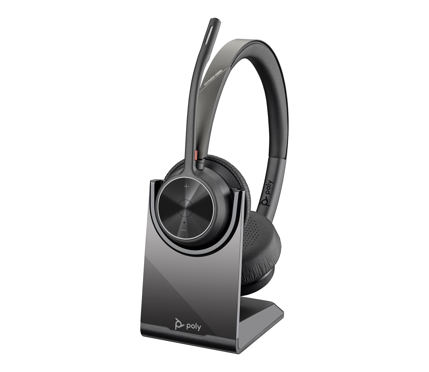 POLY Voyager 4320-M Cuffia con Microfono Wireless Bluetooth, Cavo USB-A a USB-C e Dongle BT700, Nero, 20-20000 Hz, 162 g