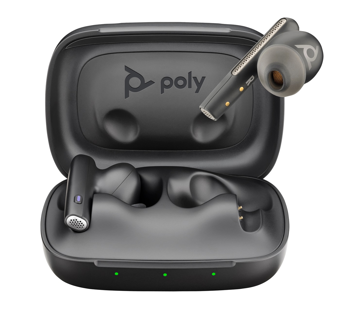 POLY Voyager Free 60 UC M Auricolari in-ear Wireless con Adattatore BT700 USB-C e Custodia di Ricarica - Cancellazione Attiva del Rumore e Microfoni per Chiamate Chiare