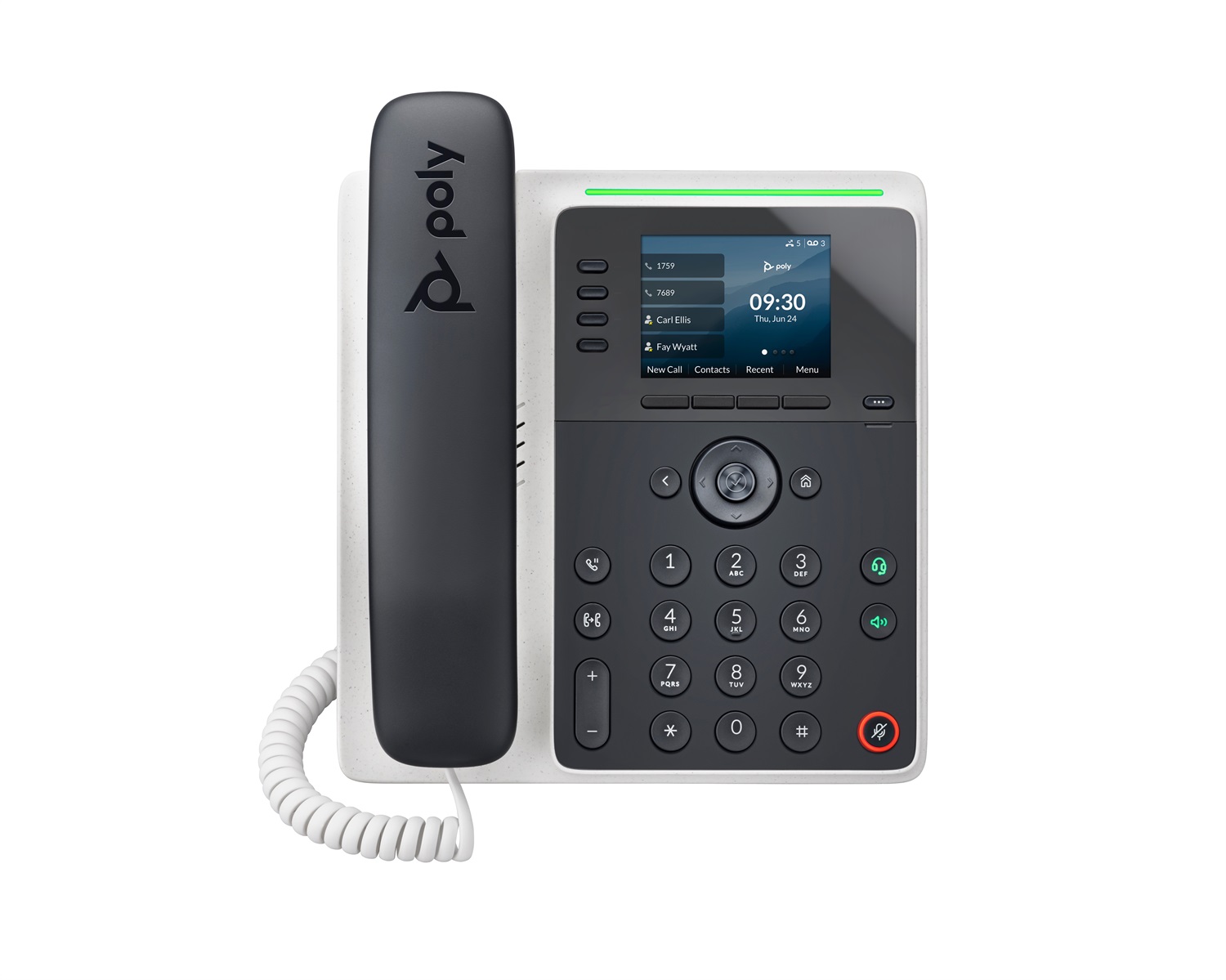 POLY Telefono IP Edge E220 - Nero, 4 linee, Display IPS 2.8