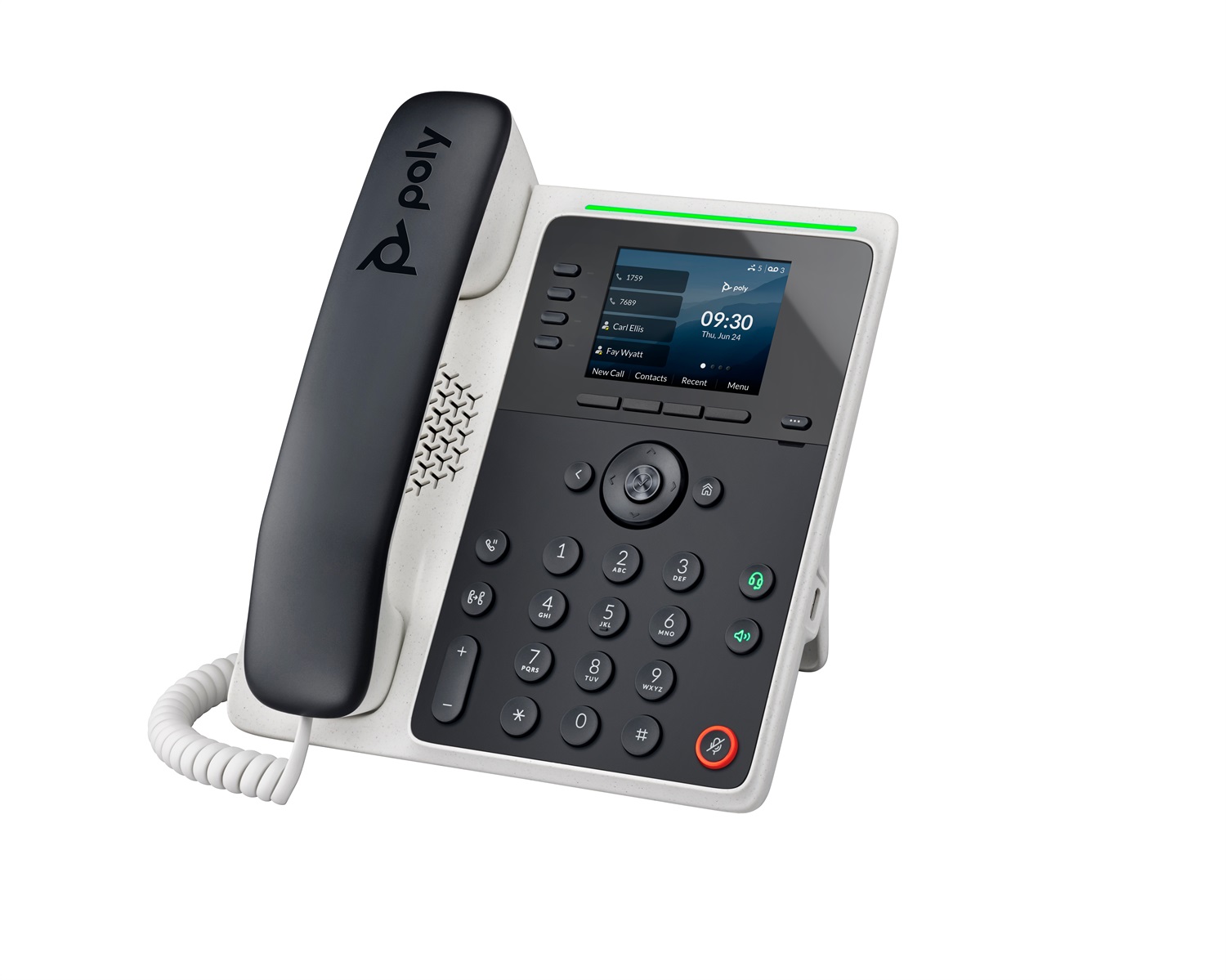 POLY Telefono IP Edge E220 - Nero, 4 linee, Display IPS 2.8