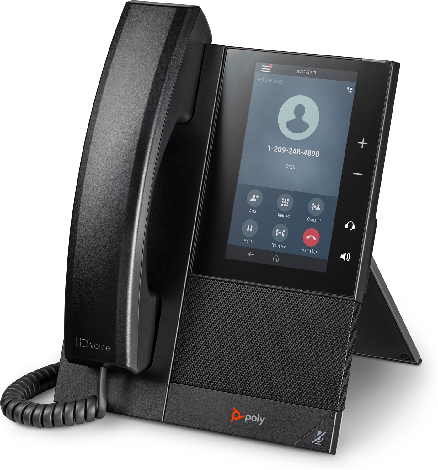 POLY CCX 500 Telefono IP Multimediale Aziendale Nero con Open SIP, PoE, 24 Linee e Display LCD 5