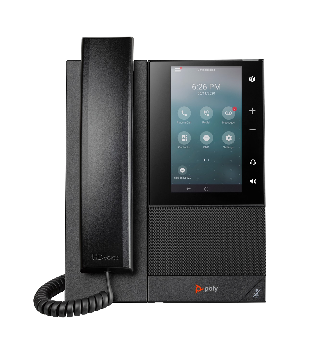 POLY Telefono IP CCX 505 Multimediale Aziendale con Open SIP, PoE, Display LCD 5