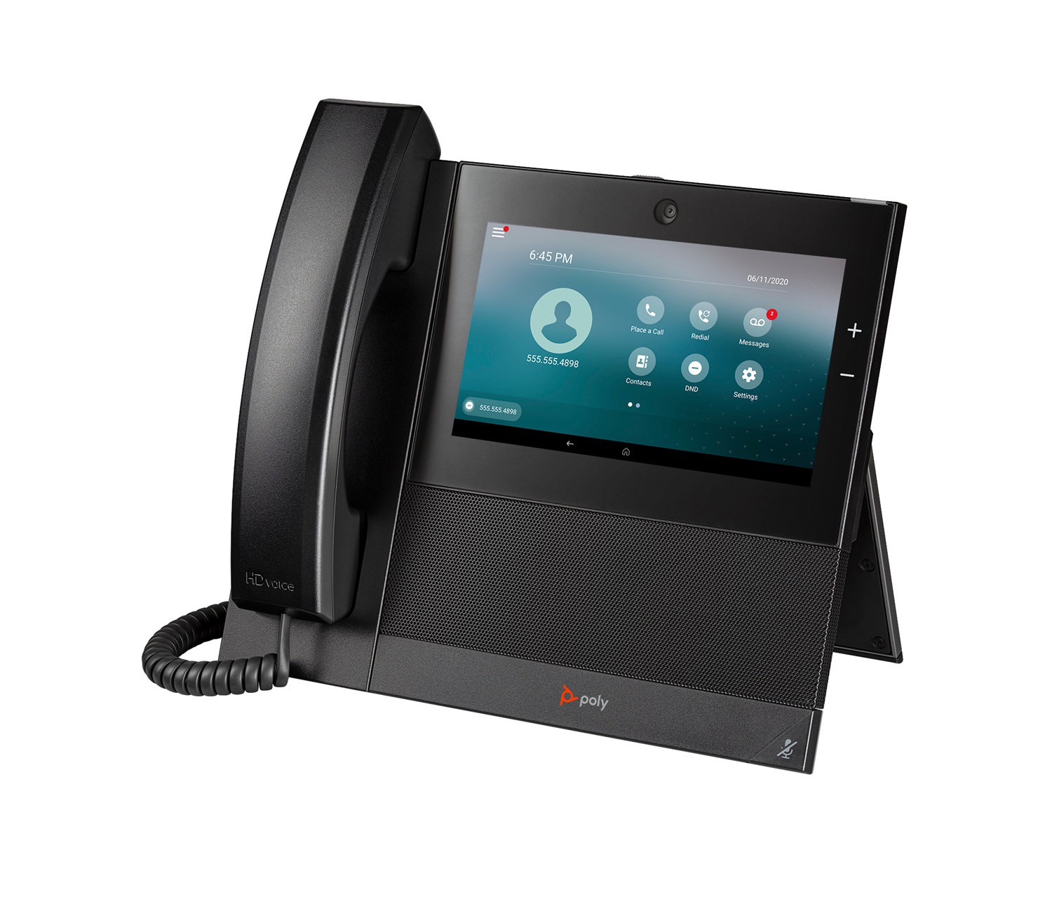 POLY Telefono IP CCX 700 Multimediale Aziendale con Open SIP e PoE, Cornetta Cablata, 24 Linee, Display LCD 7