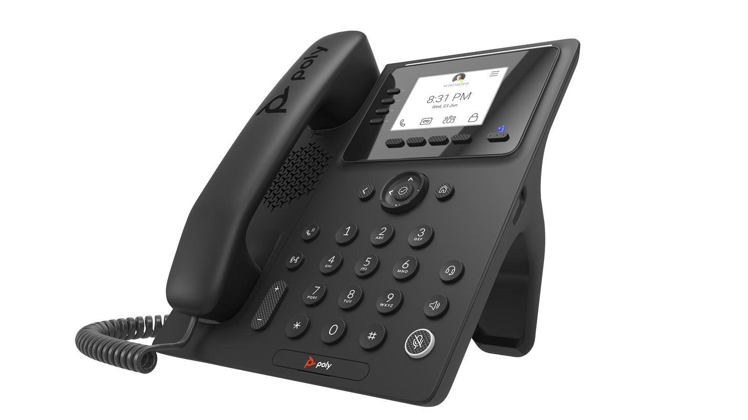 Poly CCX 350 Telefono multimediale aziendale per Microsoft Teams - PoE, HD Audio, Display LCD 2.8
