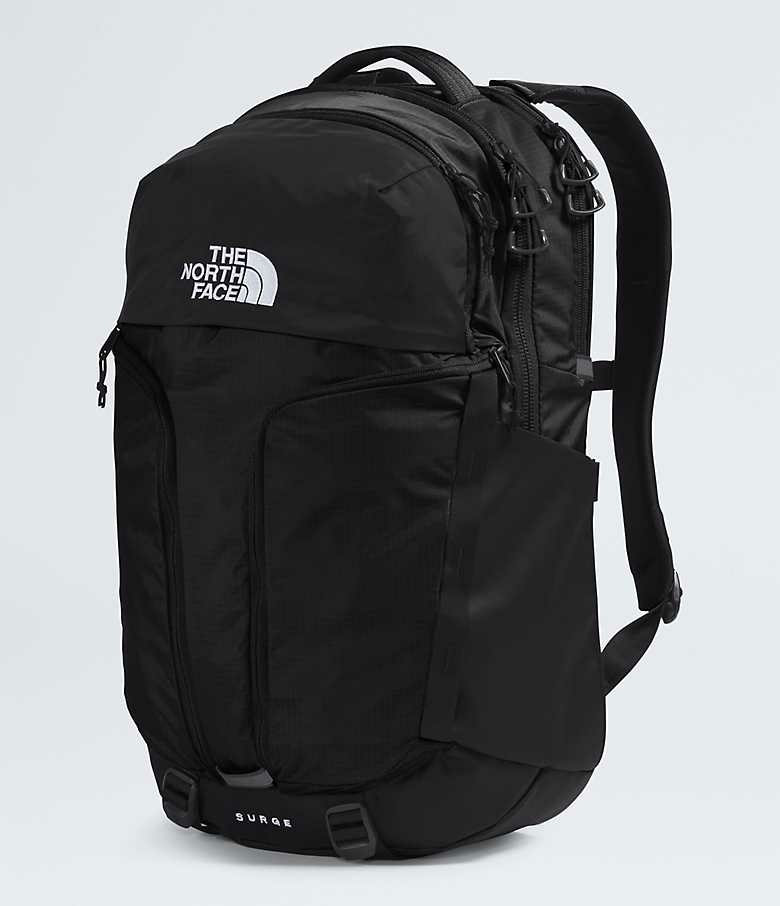 The North Face Surge NF0A52SG4HF1 Zaino Sportivo Uomo TNF Black in Nylon Ripstop Riciclato con Scomparto per Laptop e Riflettività a 360 Gradi
