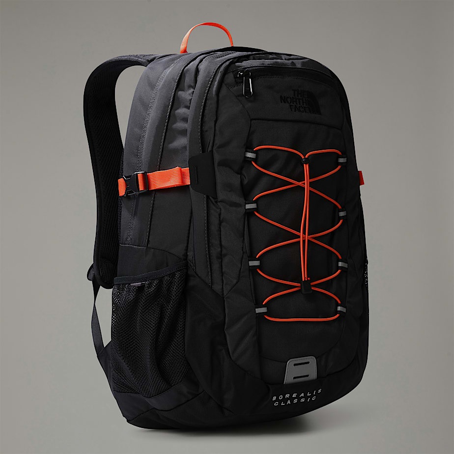 The North Face Borealis Classic Zaino Sportivo Unisex 29L Nylon Asphalt Grey/Retro Orange con Sistema FlexVent
