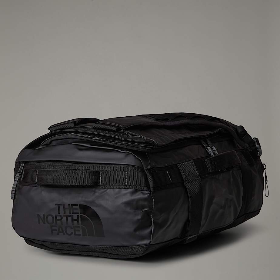 The North Face Base Camp Voyager Duffel 32L - Borsa da Viaggio in Nylon e Poliestere, TNF Black/Asphalt Grey, con Spallacci Imbottiti e Tasca per Laptop