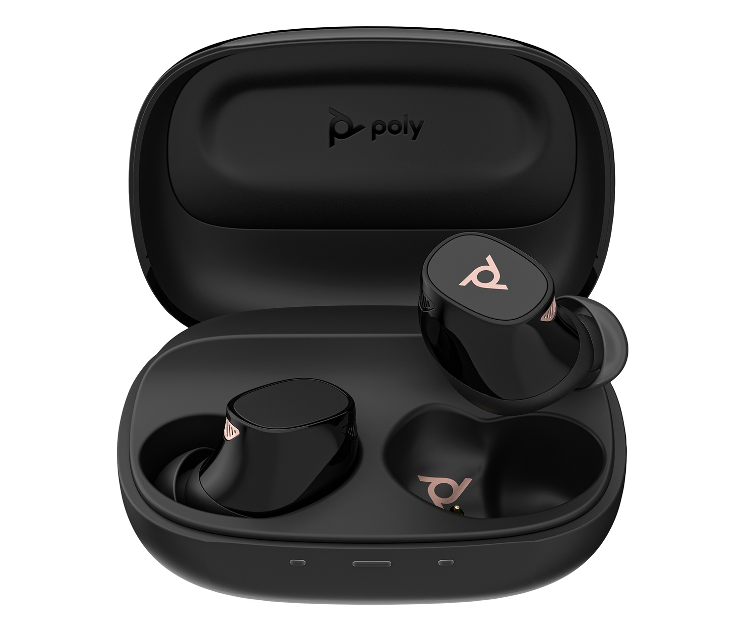 Poly Voyager Free 20 - Auricolari True Wireless Nero con Cancellazione Attiva del Rumore e Custodia di Ricarica