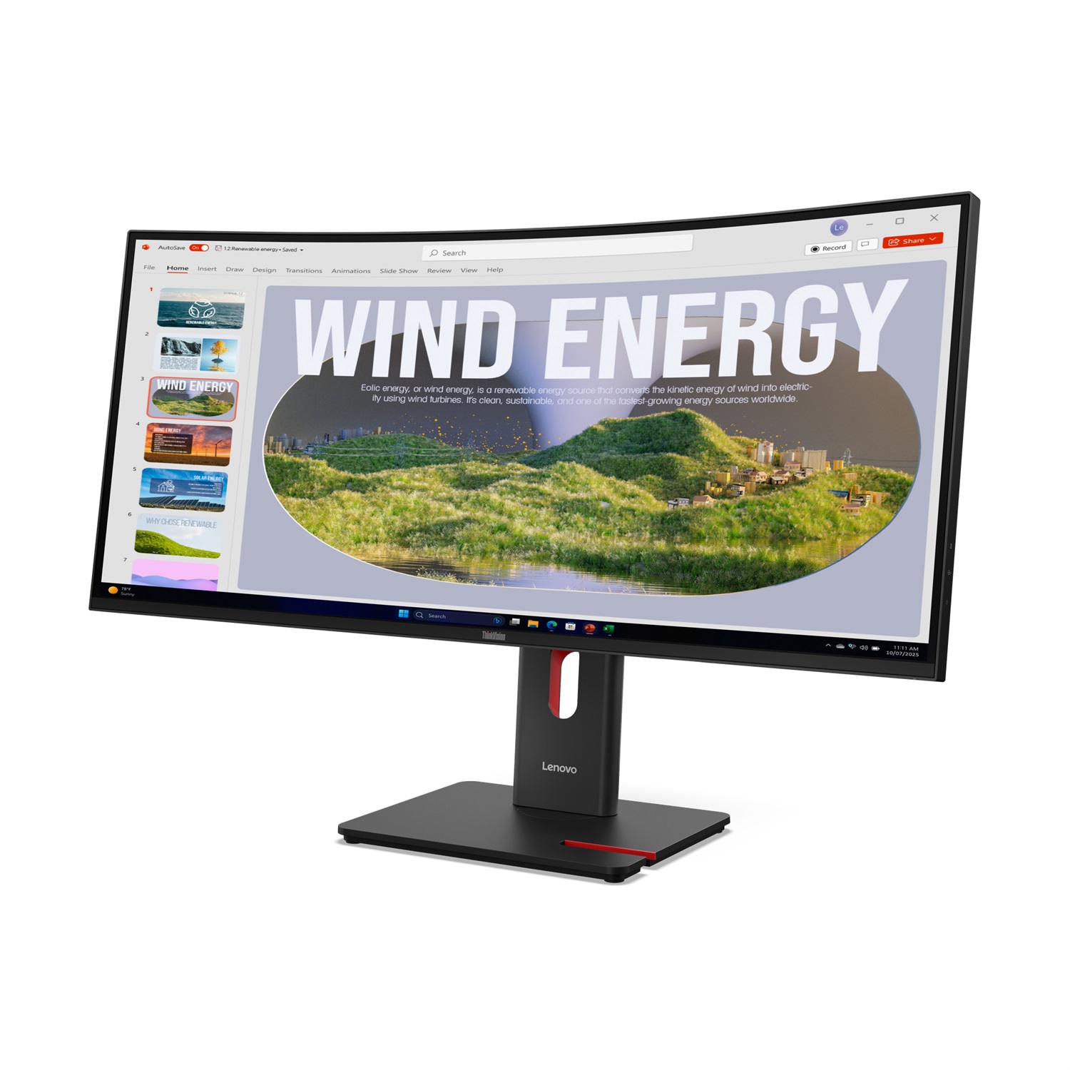Lenovo ThinkVision T34WD-40 Monitor Curvo LED 34