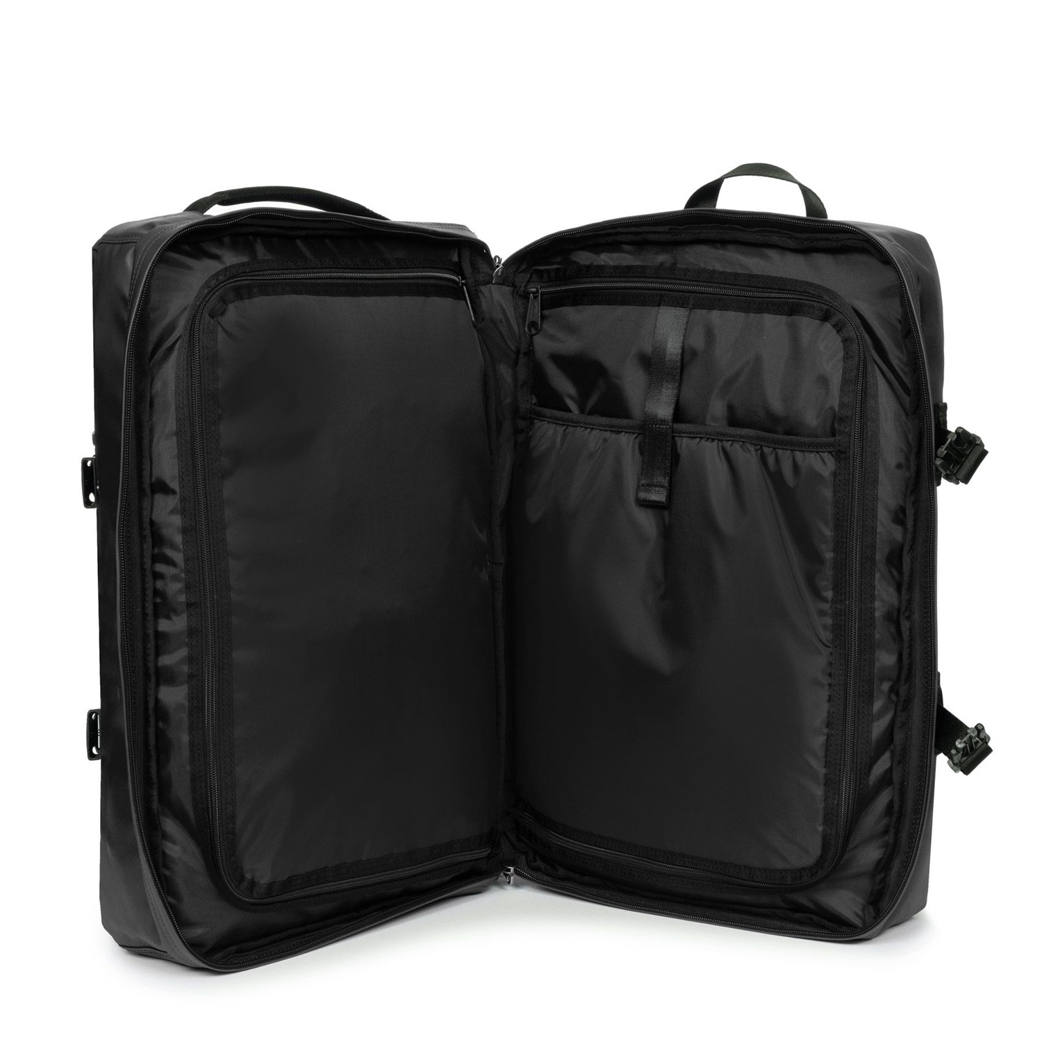 Eastpak Travelpack Tarp Black - Borsone da viaggio 2 in 1, resistente agli agenti atmosferici, trasportabile come zaino