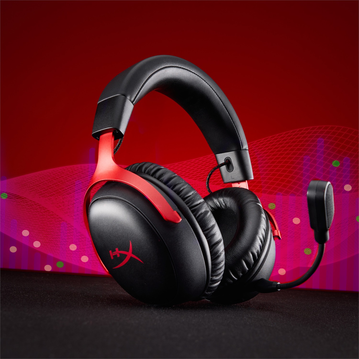 HyperX Cloud III S - Cuffie Gaming Wireless Nero-Rosso con Audio 3D e Autonomia fino a 200 Ore