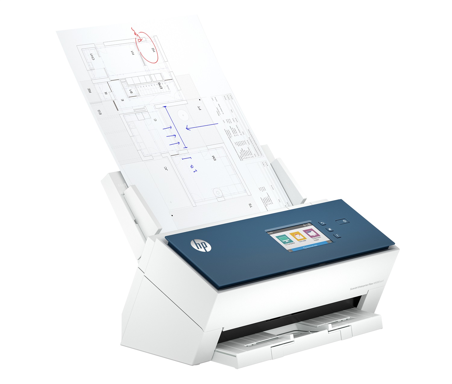 HP ScanJet Enterprise Flow N9000 sn1 Scanner ADF 600 x 600 DPI A3 Blu e Bianco con Fronte Retro e ADF Incluso