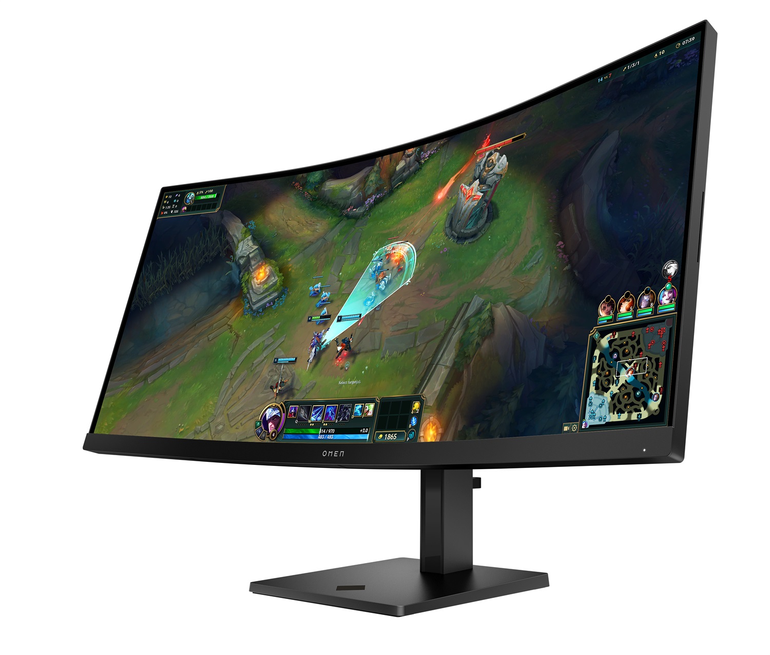HP Monitor Curvo 34'' Omen 34c G2 Gaming UWQHD 3440x1440 1ms
