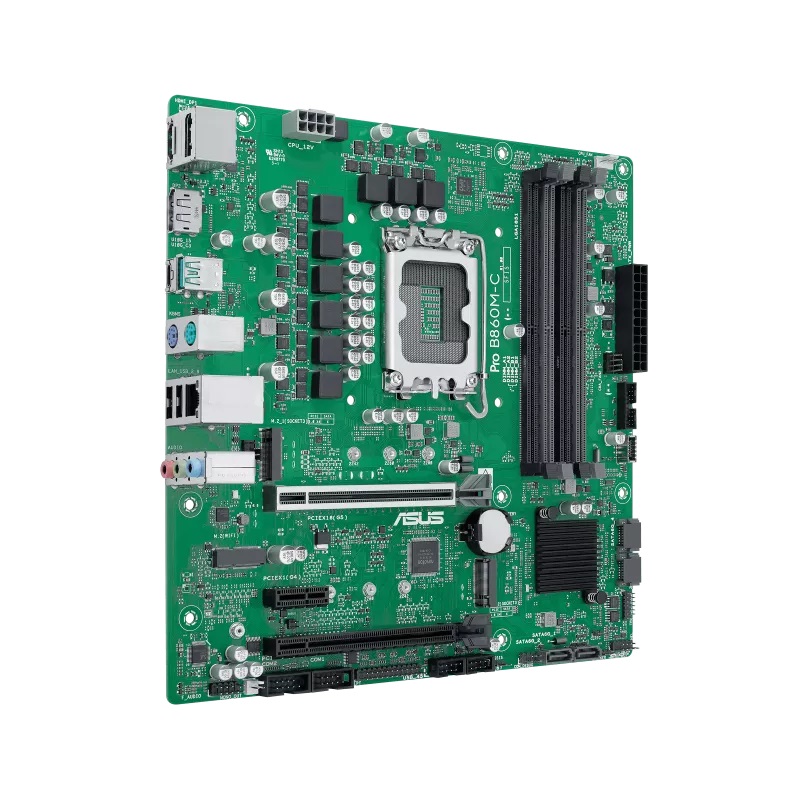 Asus Pro B860M-C-CSM Scheda Madre mATX Intel LGA 1851 DDR5 PCIe 5.0 con 2xM.2, 1xHDMI e 2xDisplayPort
