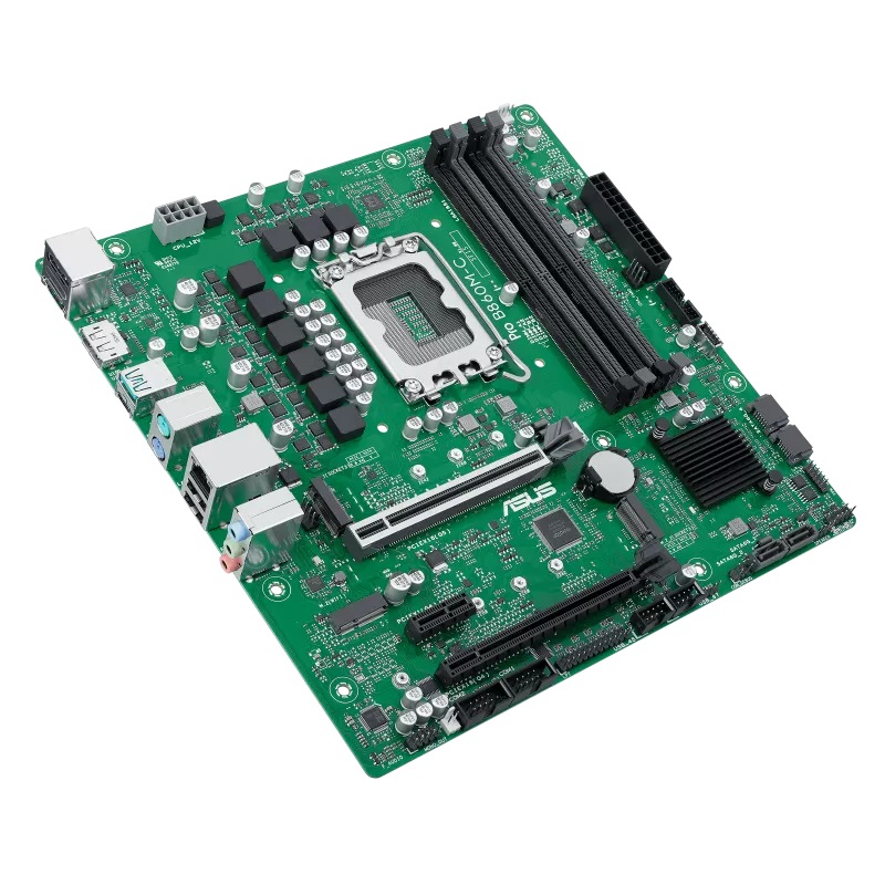 Asus Pro B860M-C-CSM Scheda Madre mATX Intel LGA 1851 DDR5 PCIe 5.0 con 2xM.2, 1xHDMI e 2xDisplayPort