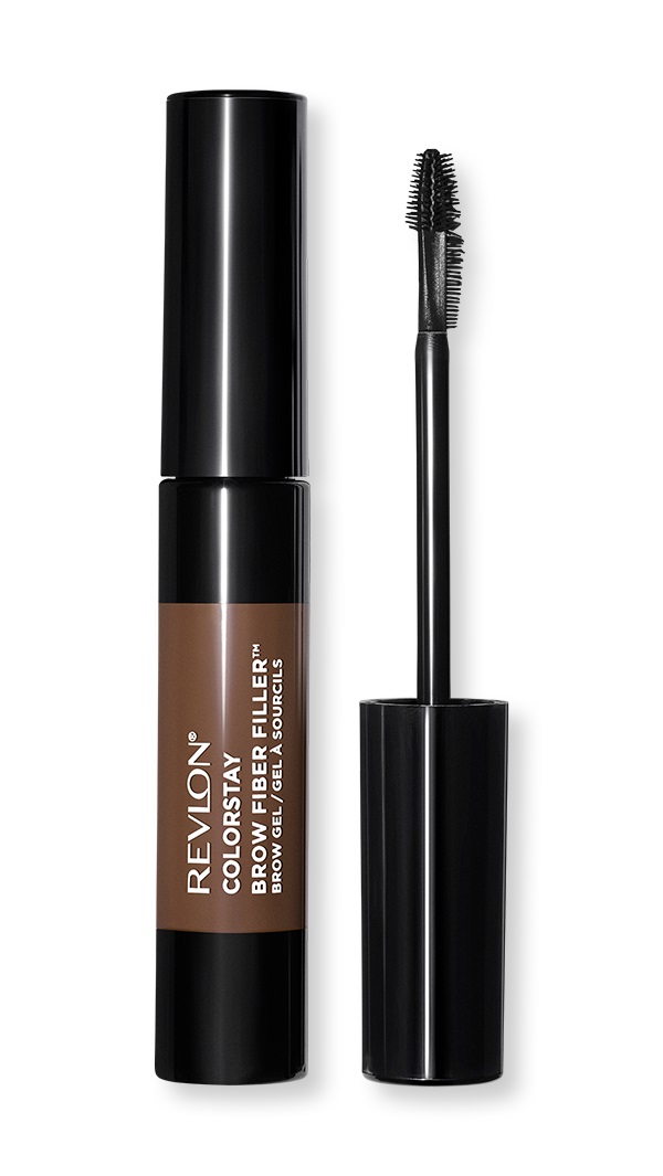 Revlon ColorStay Brow Fiber Filler Medium Brown (303) - Gel Sopracciglia Waterproof a Lunga Tenuta, Volume e Definizione