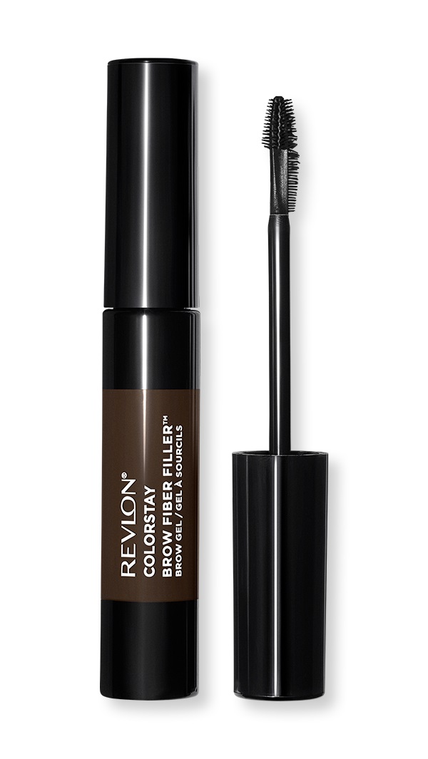 Revlon ColorStay Brow Fiber Filler Dark Brown (305) - Mascara per Sopracciglia con Fibre Volumizzanti, Impermeabile e a Prova di Sbavature