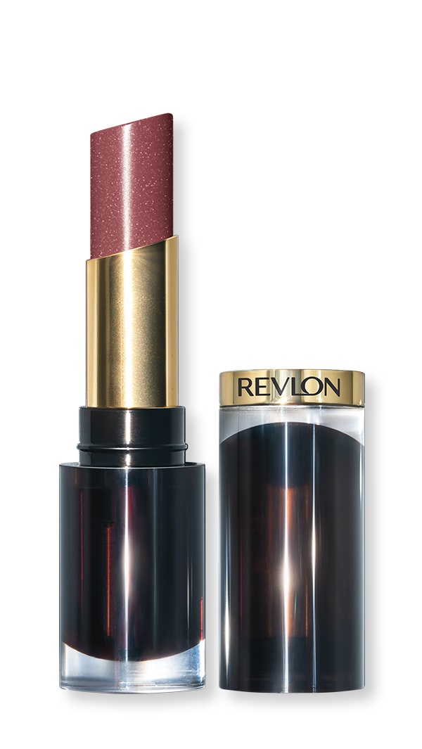 Revlon Super Lustrous Glass Shine Lipstick Glazed Mauve - Rossetto Labbra Idratante con Acido Ialuronico e Aloe, Brillantezza Specchio