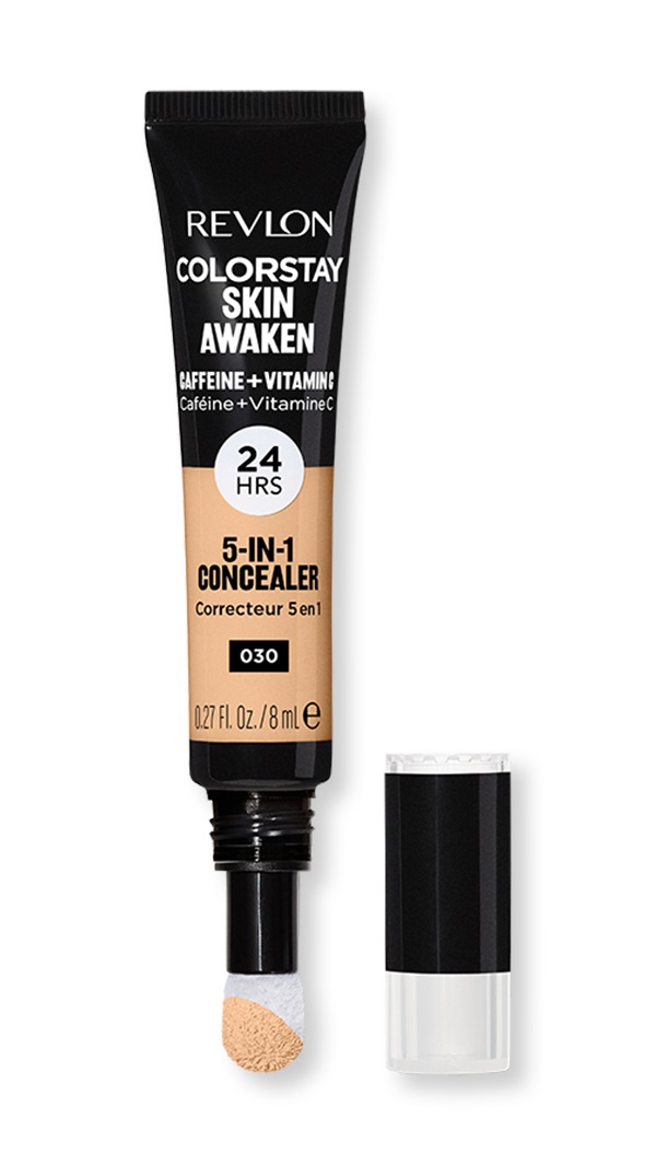 Revlon ColorStay Skin Awaken 5-in-1 Concealer 030 Light Medium - Correttore Multitasking con Caffeina e Vitamina C, 8ml