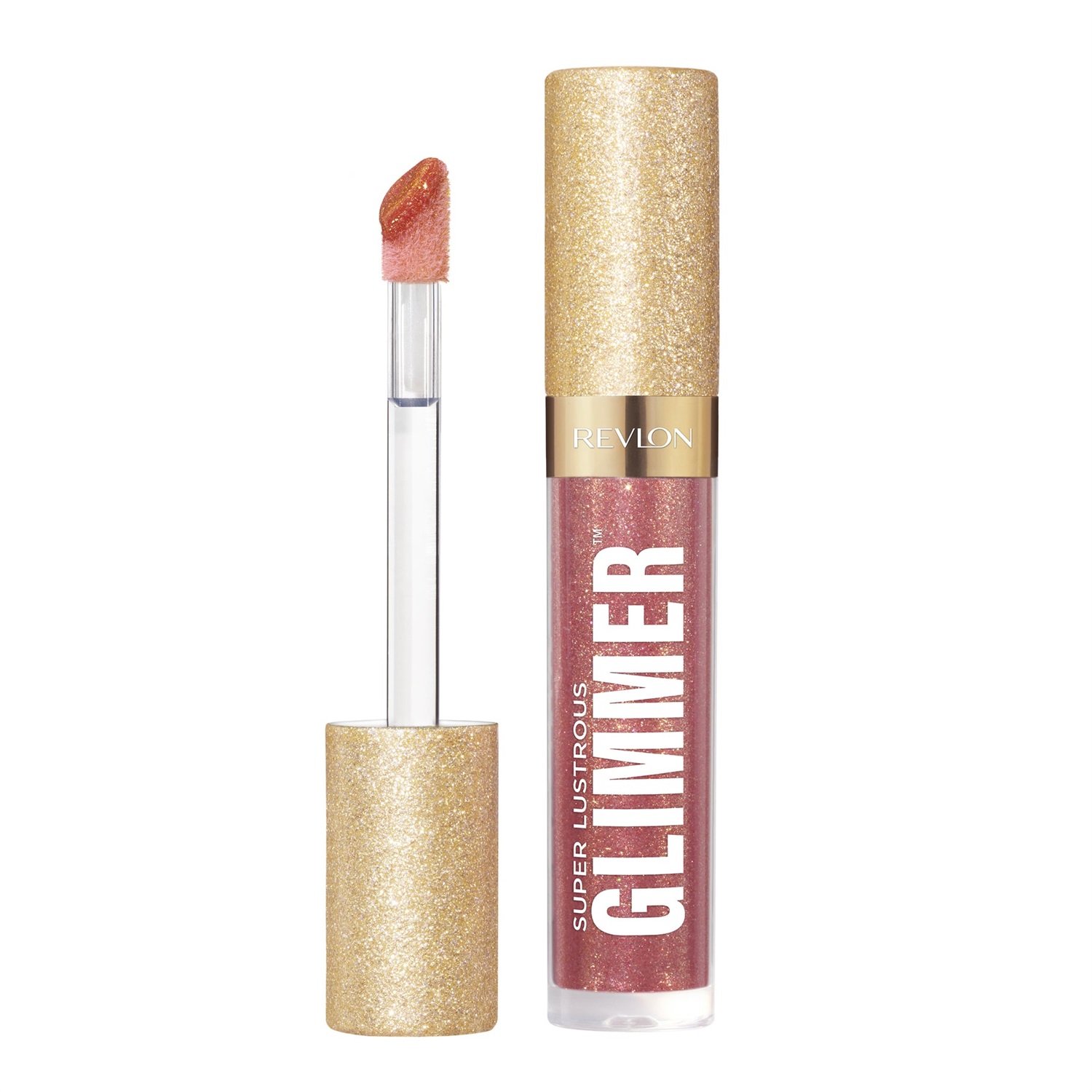 Revlon Super Lustrous Glimmer Gloss lucidalabbra 3,8 ml 005 Glazed Almond - Glitterato Idratante e Rimpolpante con Finish Ultra Lucido