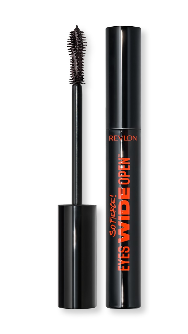 Revlon So Fierce! Eyes Wide Open Mascara Waterproof 7 ml - Nero, Ciglia Volumizzate, Scovolino Push-Up, Tenuta 24 Ore