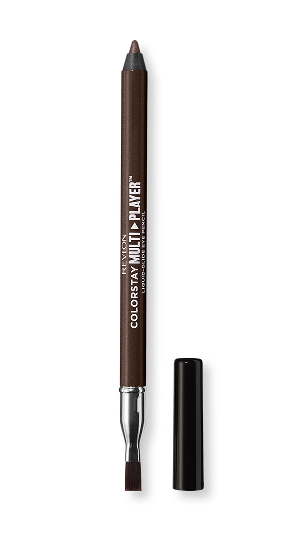Revlon ColorStay Multiplayer Liquid-Glide Eye Pencil 402 High Stakes - Matita Occhi Multiuso con Pennello da Sfumatura, Waterproof e Lunga Tenuta