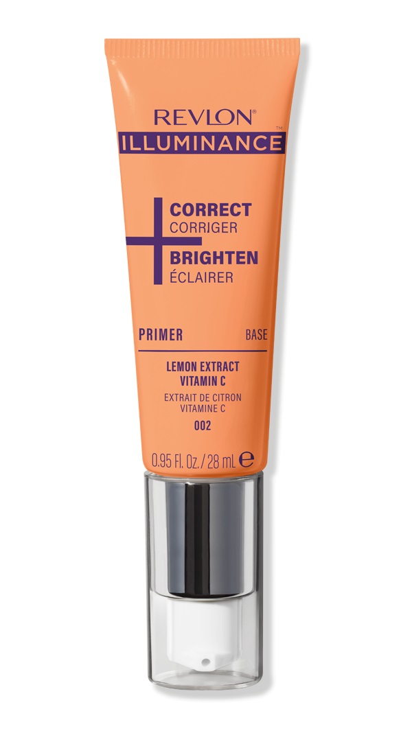 Revlon Illuminance Correct Brighten Primer 002 - Primer Viso 28 ml, Corregge e Illumina con Estratto di Limone e Vitamina C, Ibrido Make-up e Skincare