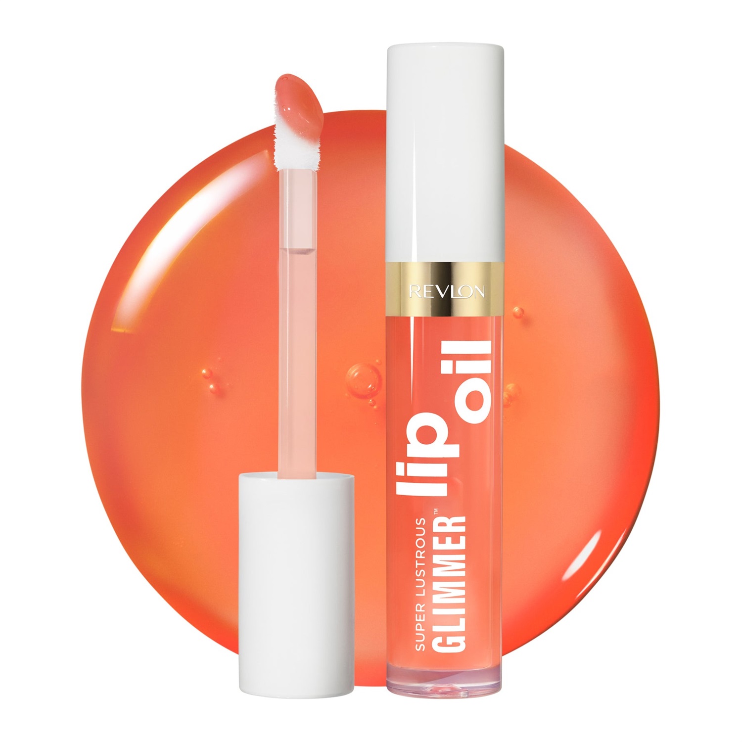 Revlon Super Lustrous Glimmer Lip Oil 002 Miss Coral 3.8ml - Olio Labbra Nutriente, Anti-Ossidante, Rimpolpante e Luminoso con Finish Ultra-Brillante