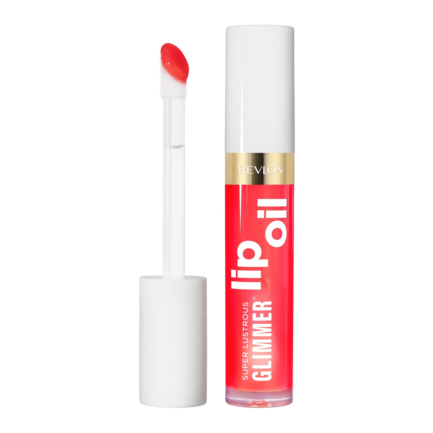 Revlon Super Lustrous Glimmer Lip Oil 003 Glow Mama - Olio Labbra Nutriente e Rimpolpante, Finish Ultra-Brillante, 3.8ml