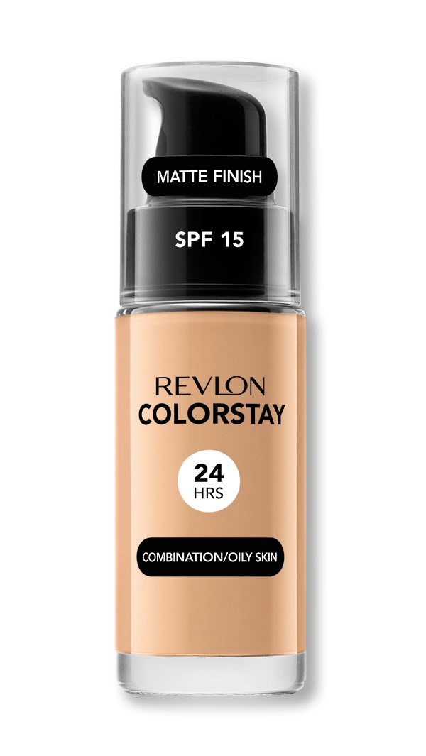 Revlon ColorStay Makeup Fondotinta Liquido per Pelle Grassa e Mista SPF 15 Medium Beige 30ml con Flacone a Pompa