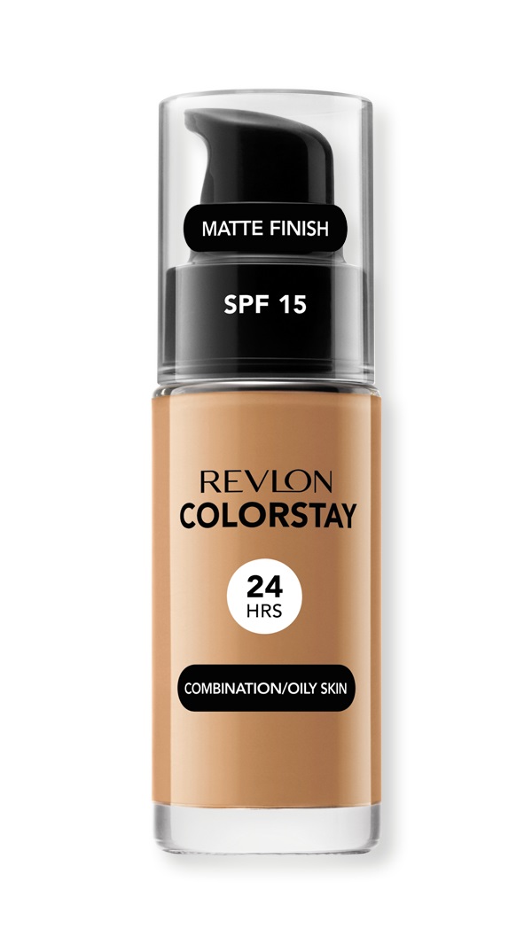 Revlon ColorStay Makeup Fondotinta per Pelli Miste/Grasse SPF 15 370 Toast 30 ml con Dispenser