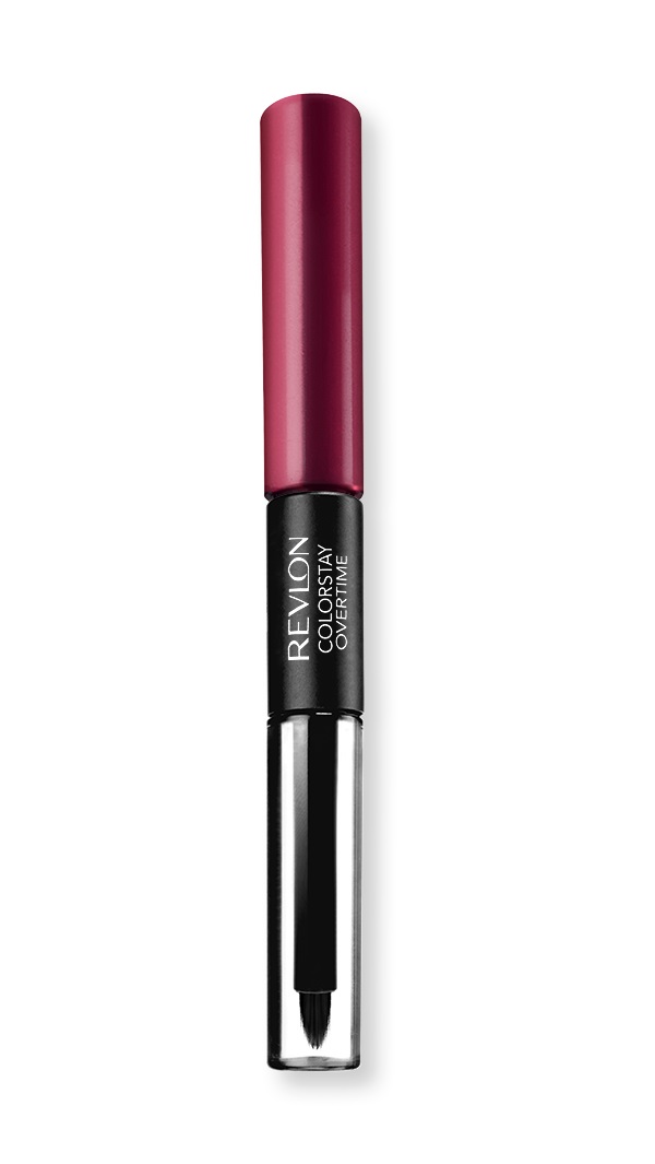 Revlon ColorStay Overtime Lipcolor 2 ml - Non Stop Cherry, Rossetto Liquido a Lunga Tenuta fino a 16 Ore con Top Coat Lucido