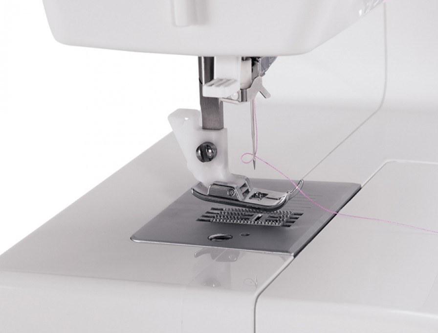 SINGER Simple 3223 Macchina da Cucire Automatica - 23 Punti Utili, Braccio Libero, Occhiellatore Automatico, Rosa e Bianco