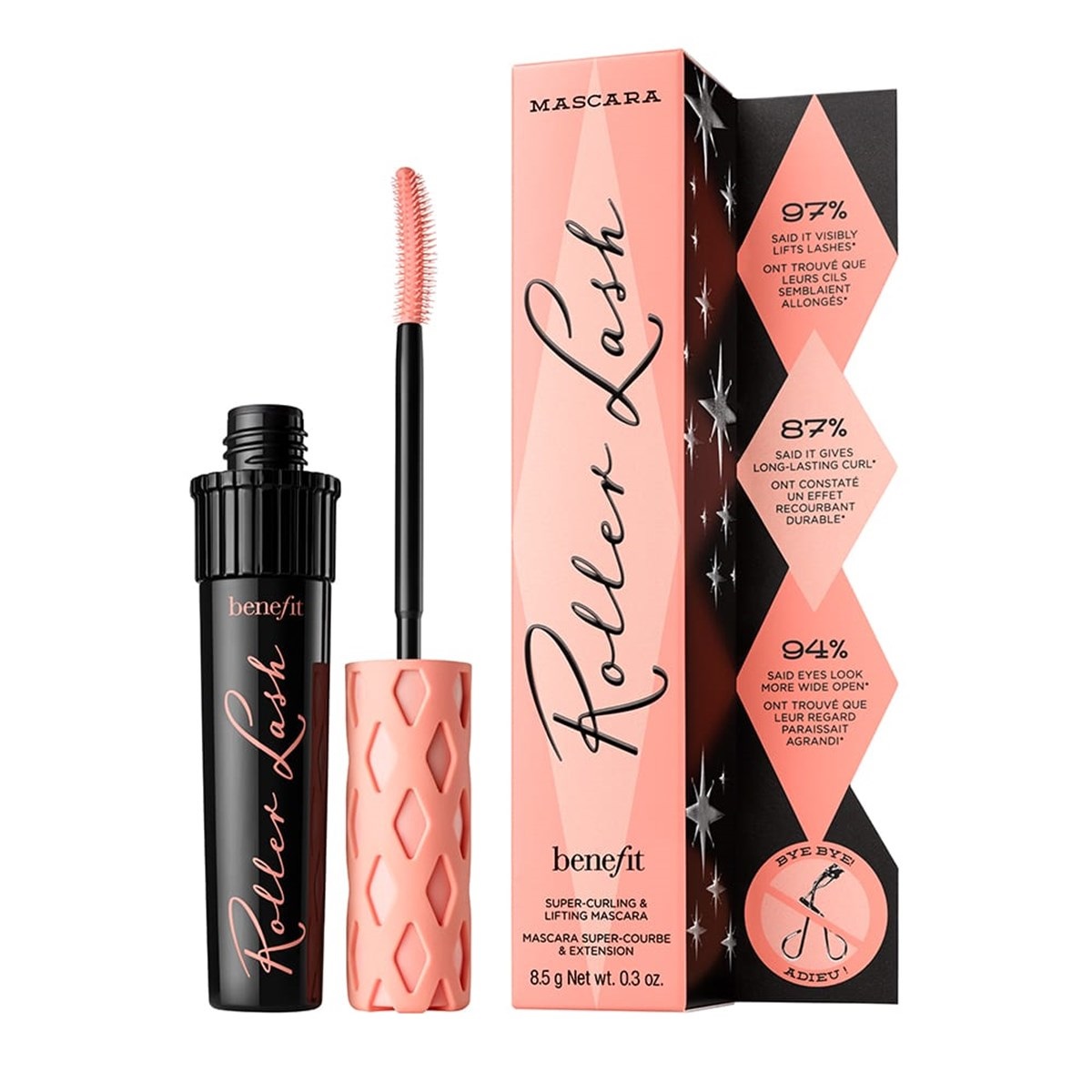 Benefit Roller Lash Mascara Allungante e Curling Black 8,5 g - Effetto Volume e Lifting