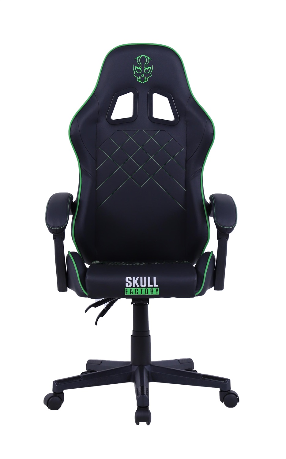 Skull Factory Sedia Gaming SF-ACC0112 Nero/Verde con Supporto Lombare Regolabile