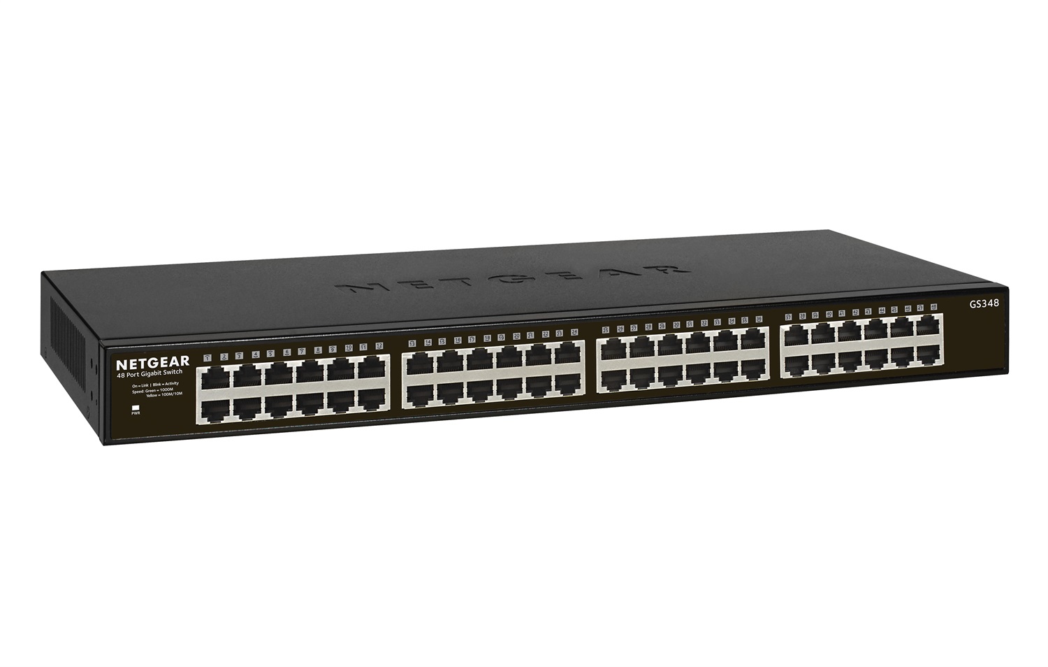 NETGEAR GS348 Switch Ethernet Unmanaged 48 Porte Gigabit (10/100/1000) Rackmount 1U Nero