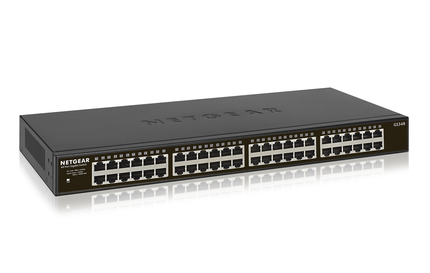 NETGEAR GS348 Switch Ethernet Unmanaged 48 Porte Gigabit (10/100/1000) Rackmount 1U Nero