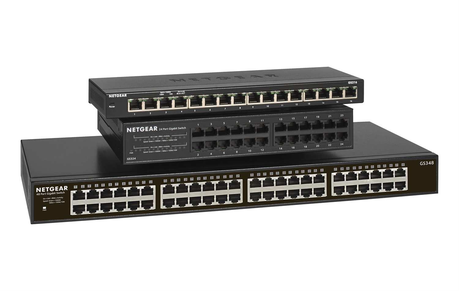 NETGEAR GS348 Switch Ethernet Unmanaged 48 Porte Gigabit (10/100/1000) Rackmount 1U Nero