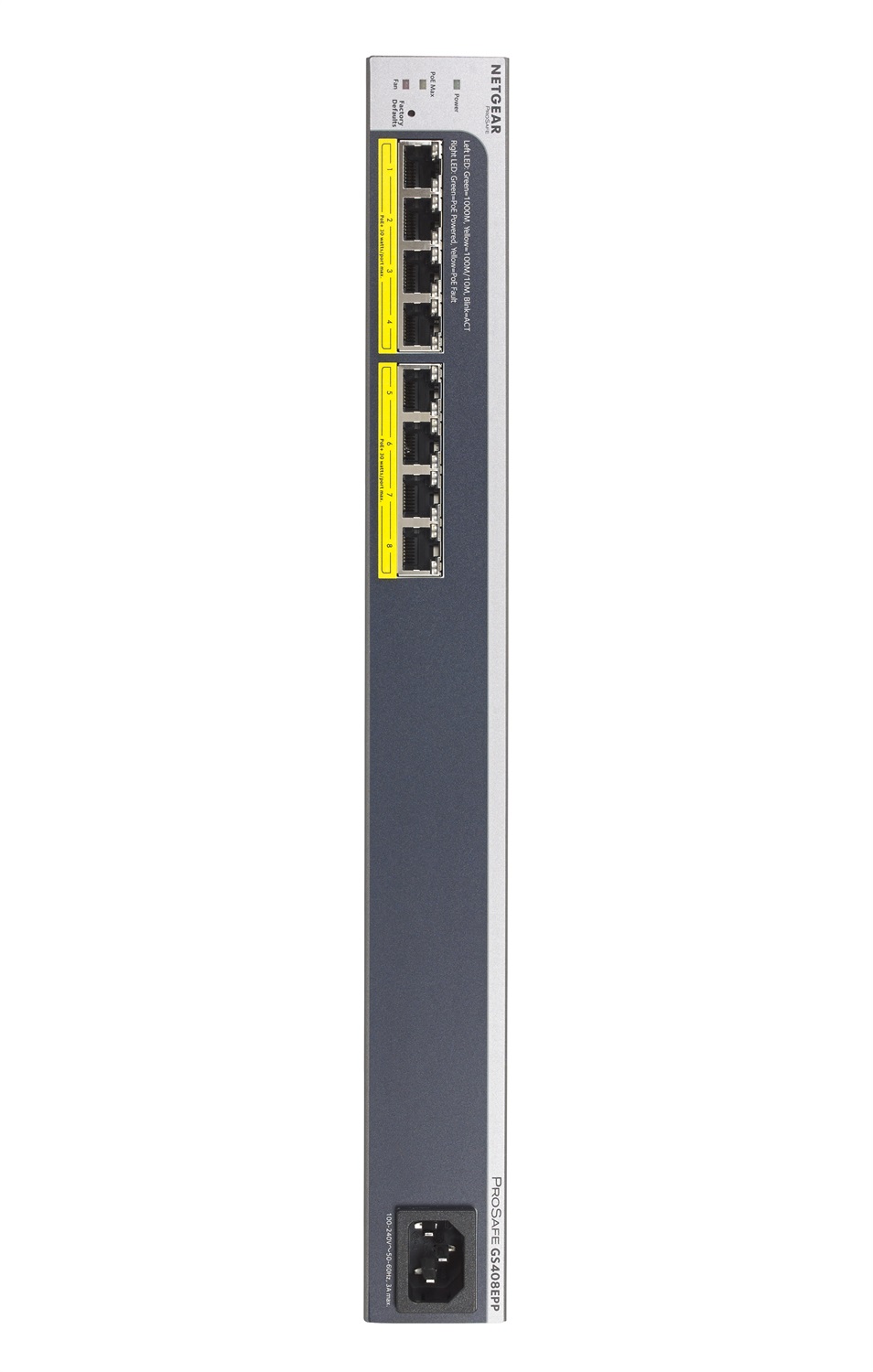 Netgear GS408EPP Switch Gigabit Smart Managed Plus 8 Porte PoE 124W - Gestito L2, 10/100/1000 Mbps, Facile Montaggio