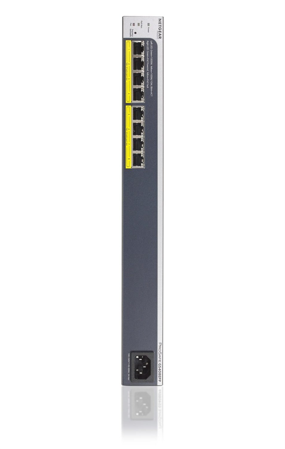 Netgear GS408EPP Switch Gigabit Smart Managed Plus 8 Porte PoE 124W - Gestito L2, 10/100/1000 Mbps, Facile Montaggio