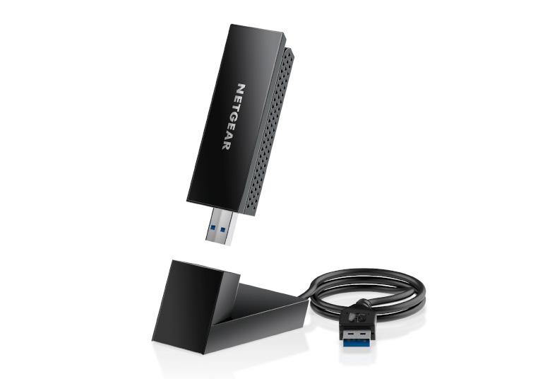 NETGEAR Nighthawk AXE3000 Adattatore WiFi 6E USB - Fino a 3 Gb/s, Compatibile con PC, Ottimizzato per Gioco e Streaming